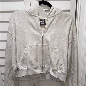 TNA Gray Zip-Up Hoodie (Aritzia)